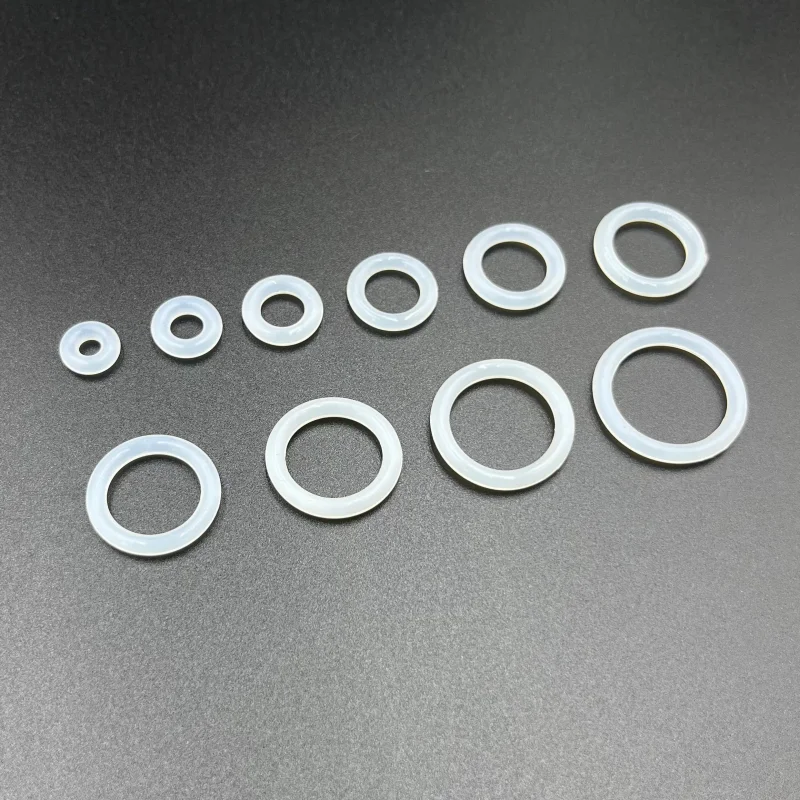 VMQ Weiße Silikon-O-Ring-Dichtung CS 1,5/2/2,4/3 mm hitzebeständiger, isolierter, wasserdichter, ungiftiger O-Ring aus Silikon – Detail 4