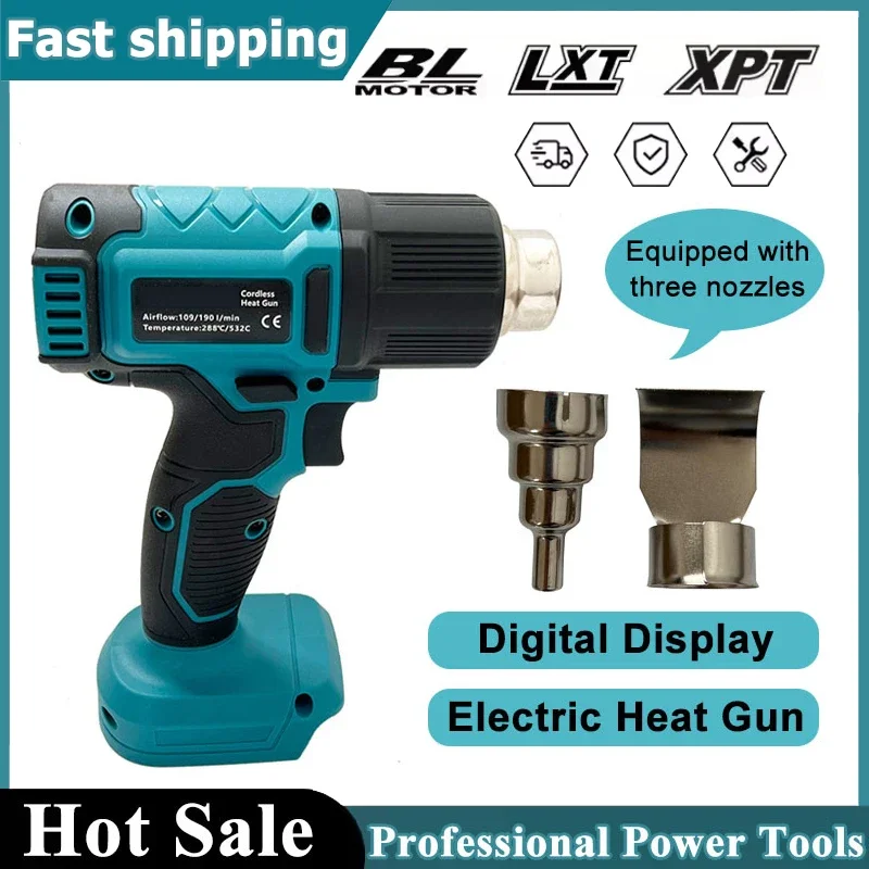 

Подходит для тепловой пистолета Makita, беспроводной фен, промышленный ручной электрический тепловой пистолет с регулируемой температурой, батарея 18 В