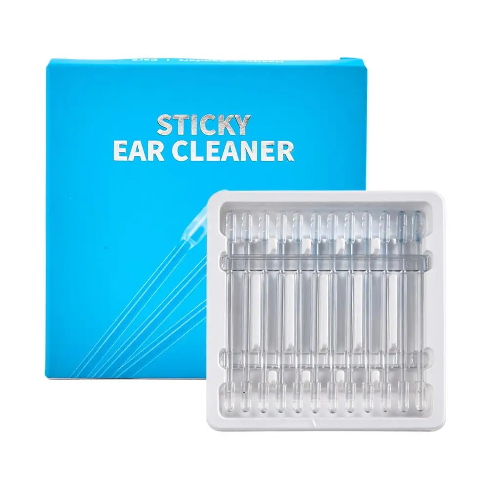 24-120Pcs Ear Wax Removal Sticks Adhesive Ear Cleaning Tool Soft Flexible Tip Safe Ear Care For Adults Portable Travel Ear Clean