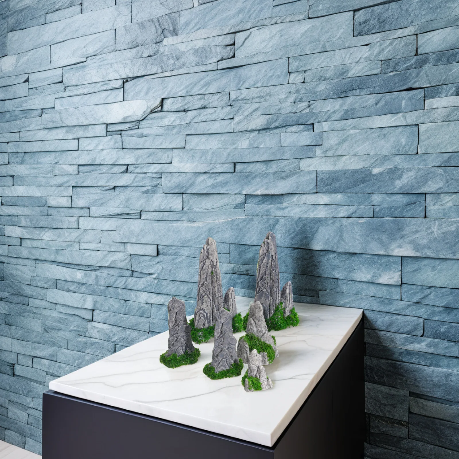 

8 Pcs Mini Rockery Statue Simulated Mountain nament Resin Bonsai L scaping Decor Home Office Hotel Tea Room Plant Pot Moss L