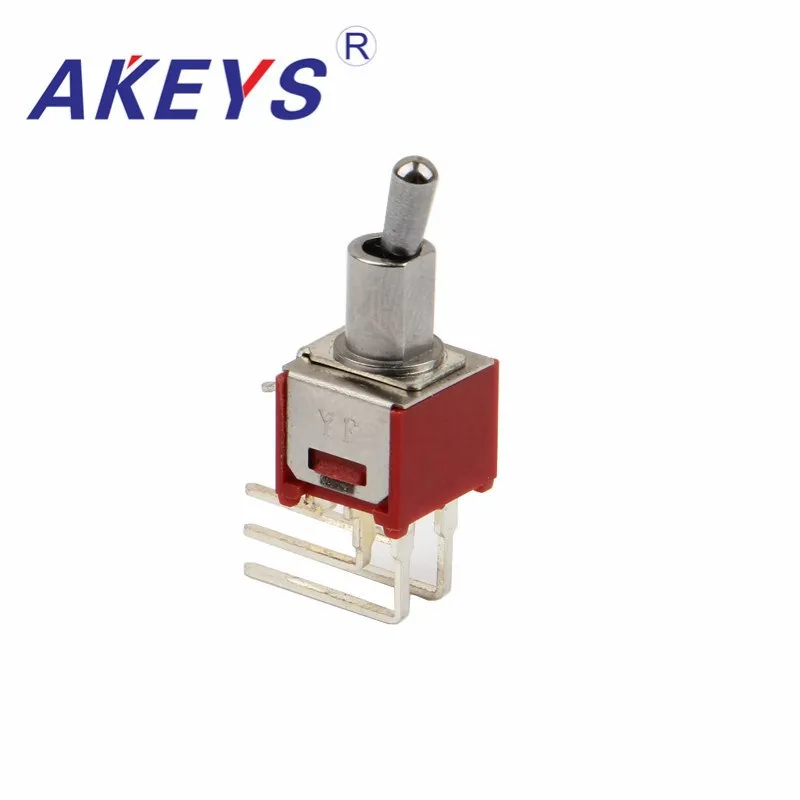 3pcs SMTS-202-C4B-N0 six - pin double - way forward bend two - speed M5.08 horizontal small button shake - head switch 6P2T