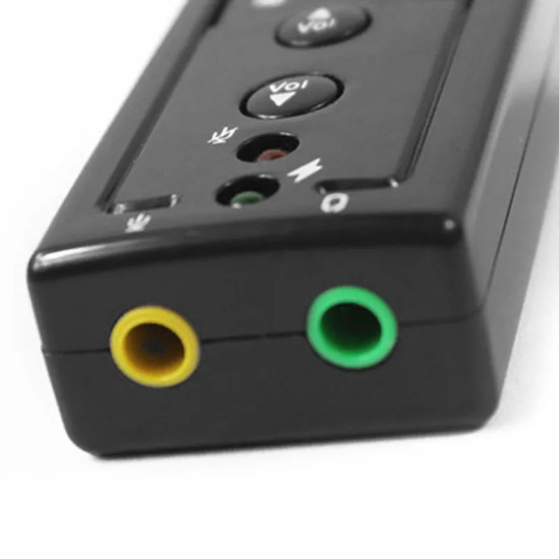 USB 2.0 Virtual 7.1 Sound Card External Audio Convert Adapter 2 Channel Independent Sound Card for Laptop PC Computer Speaker