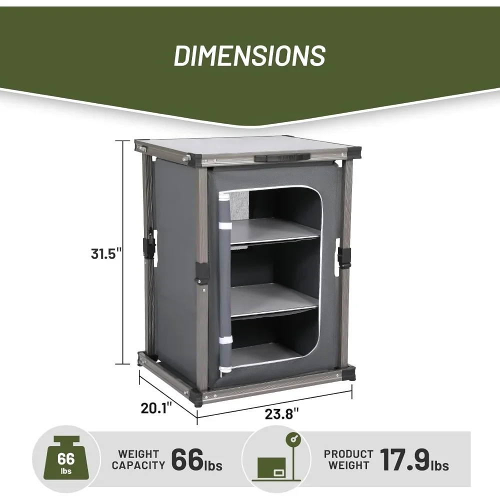 Camping table Lightweight Portable Aluminum Heat Resistant Storage Camp Cook Station, Camping table