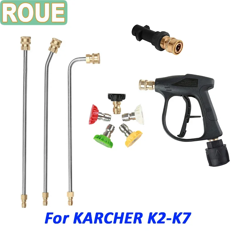 Varinha De Extensão De Lavadora De Pressão, 1/4 "Conector Rápido, Lance Spear, Haste De Cabeça Curva para Karcher K2-K7