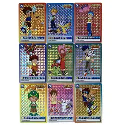 9 Sheets Flash Card Digimon Adventure Yagami Taichi Agumon Ishida Yamato Gabumon Diy Action Toy Figures Anime Game Collection