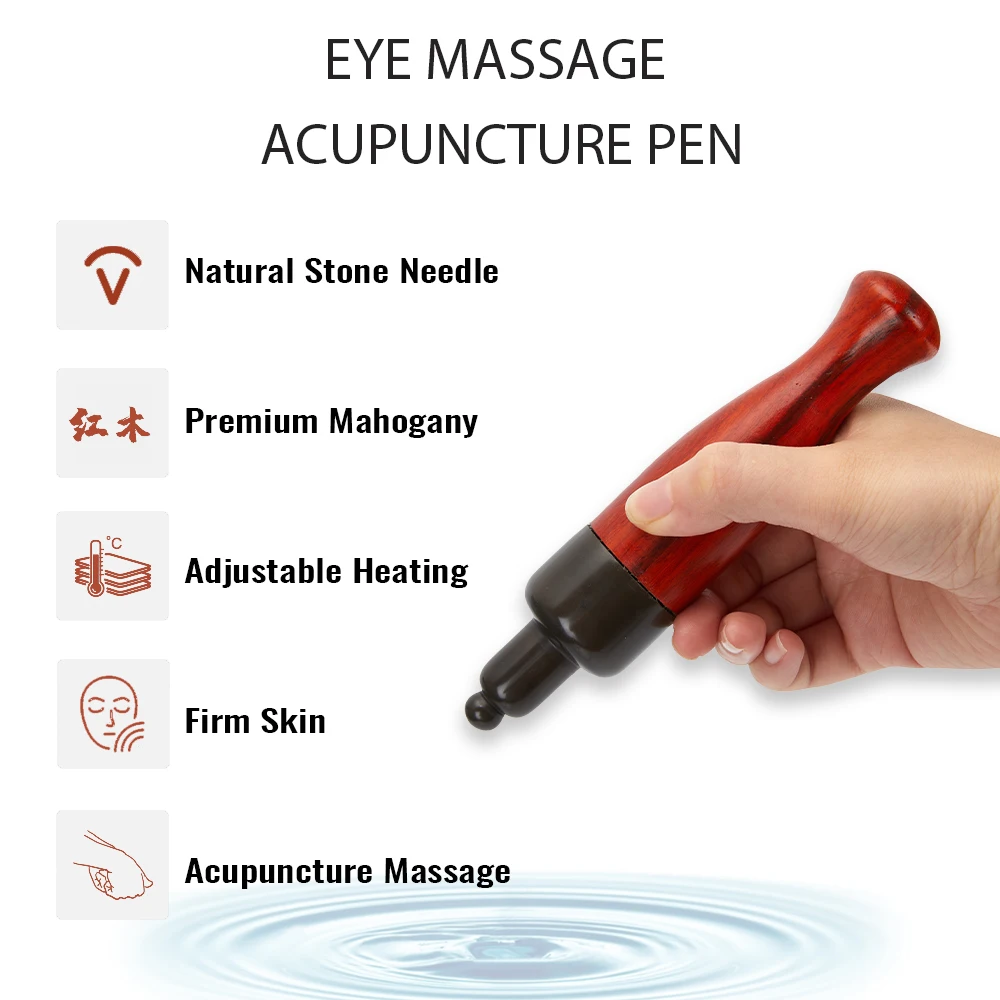 Energy Stone Eye Massage Electric Hot Face Massager Eye Acupuncture Pen Beauty Device Lift Facial Shaper Spa Anti Aging Wrinkle