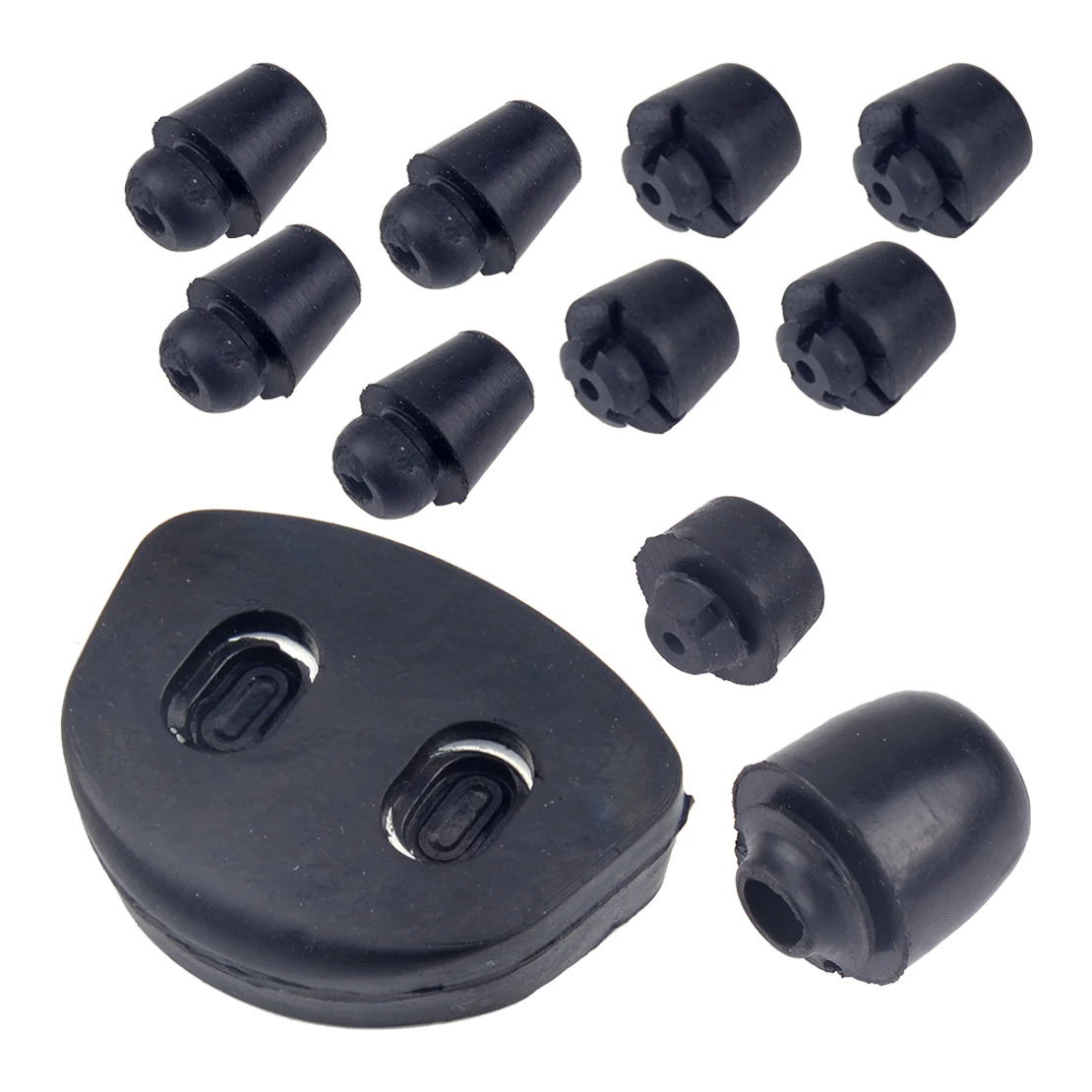 CITALL 11pcs Door Rubber Bump Stop Damper Buffer Shock Pad Set Fit For Mitsubishi Pajero Montero V31 V32 V43 V44 V45 V46 V73 V75