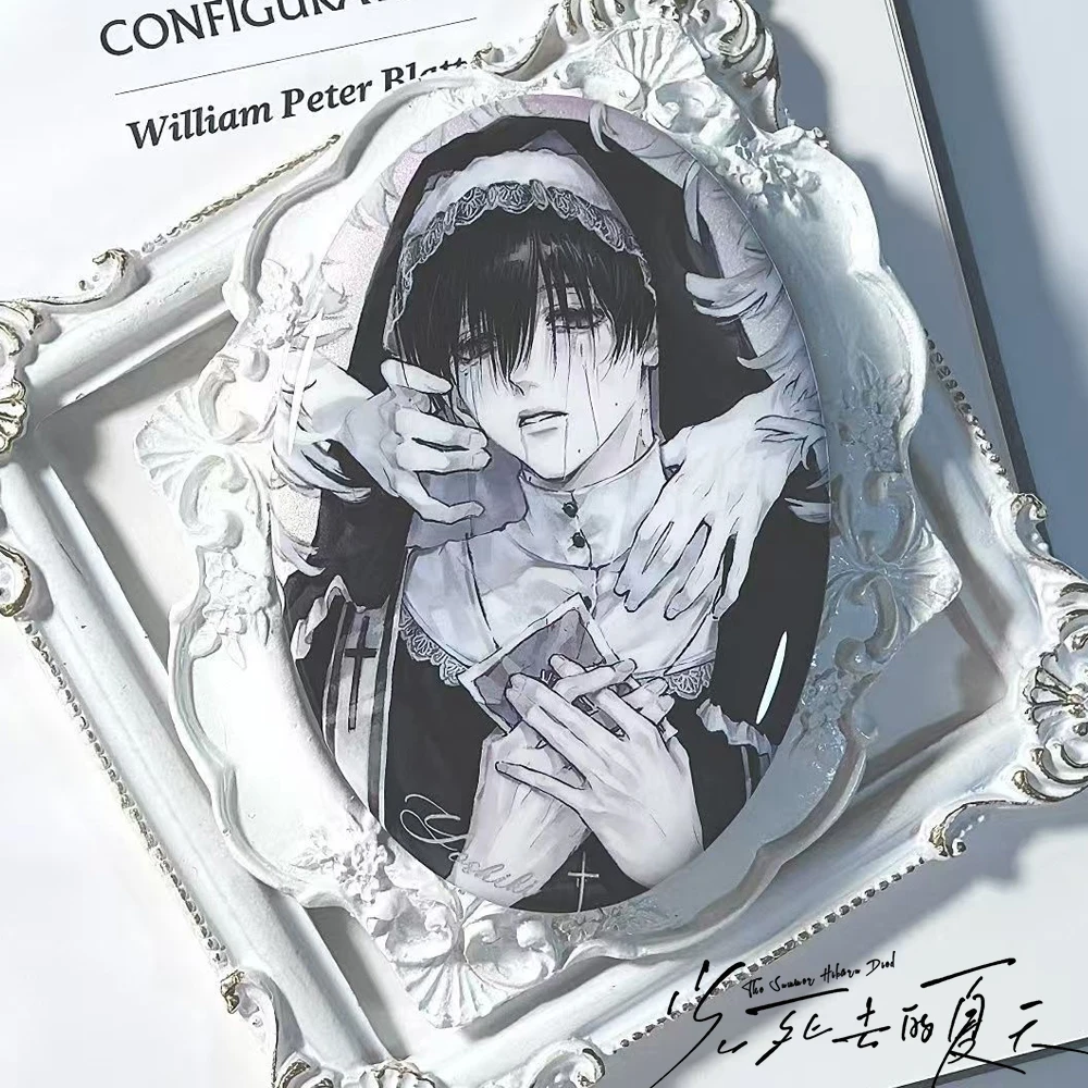 Anime The Summer Hikaru Died Yoshiki Tsujinaka Cospaly Badge Tinplate Pins Unisex Brooches Backpack Decoration Halloween Prop