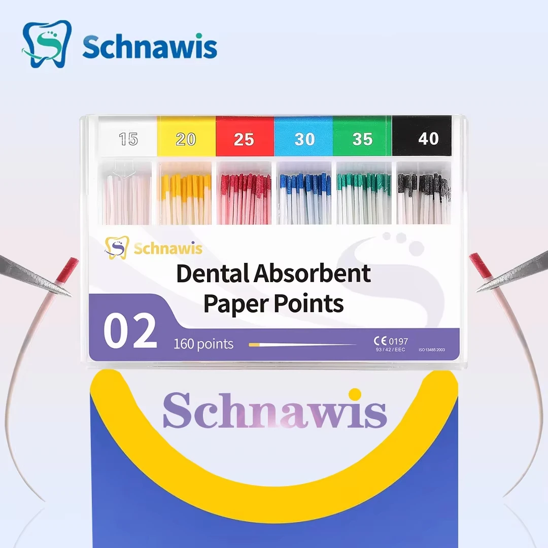 1Box Dental Absorbent Paper Points Sterile Mixed Sizes 02 04 06 Taper 15-40#F1F2F3 Dentistry Materials Endodontics Paper Tips