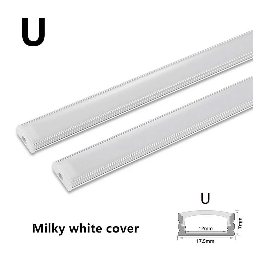 LED 50cm U / V perfil aluminio led Narożny profil aluminiowy Uchwyt kanału do taśmy LED Bar Szafka Lampa Kuchnia Szafa