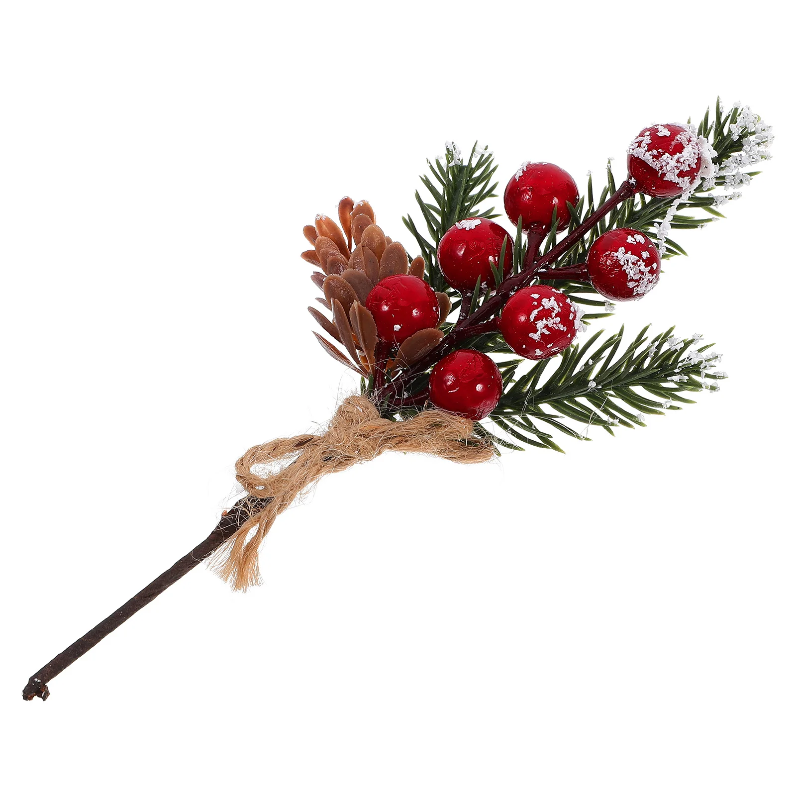 

Realistic Christmas Berry Stems Pine Cones Artificial Pine Branches for Holiday Wedding Crafts Floral Arrangement Decorations