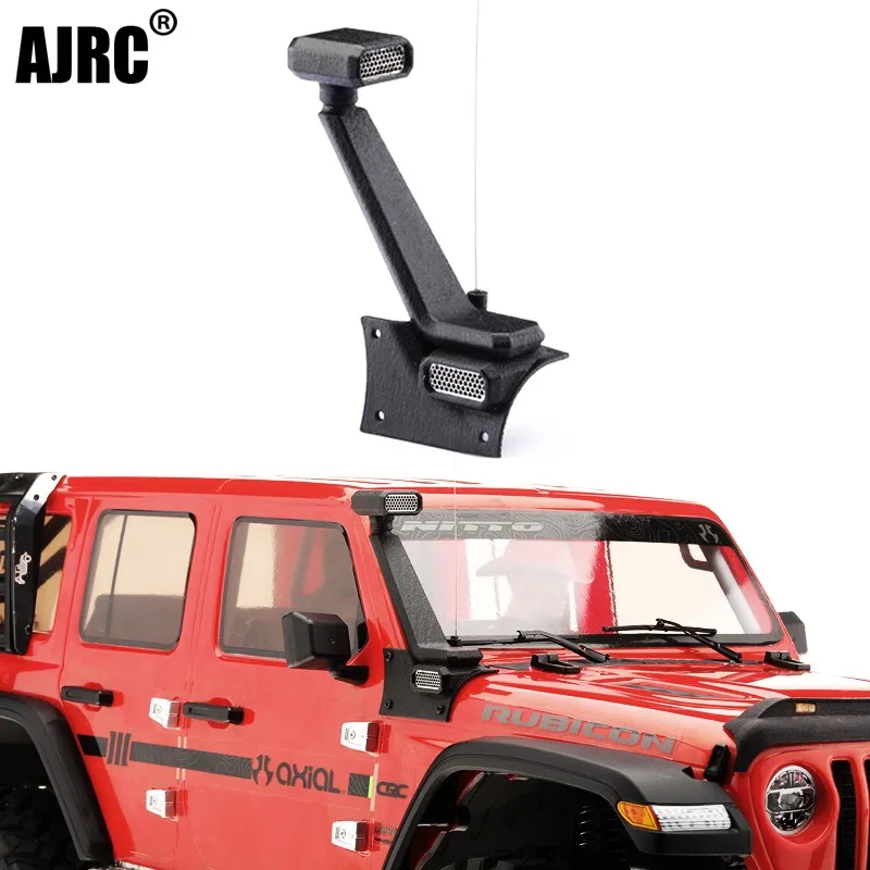 For Axial Axi03007 Scx10 Iii Wrangler Axi03007 Wrangler Gladiator Wading Hose High Air Intake W/ Metal Antenna