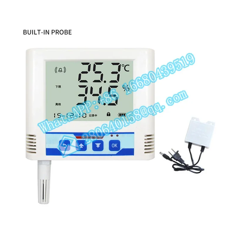 Digital LCD display wireless temperature and humidity sensor with wifi