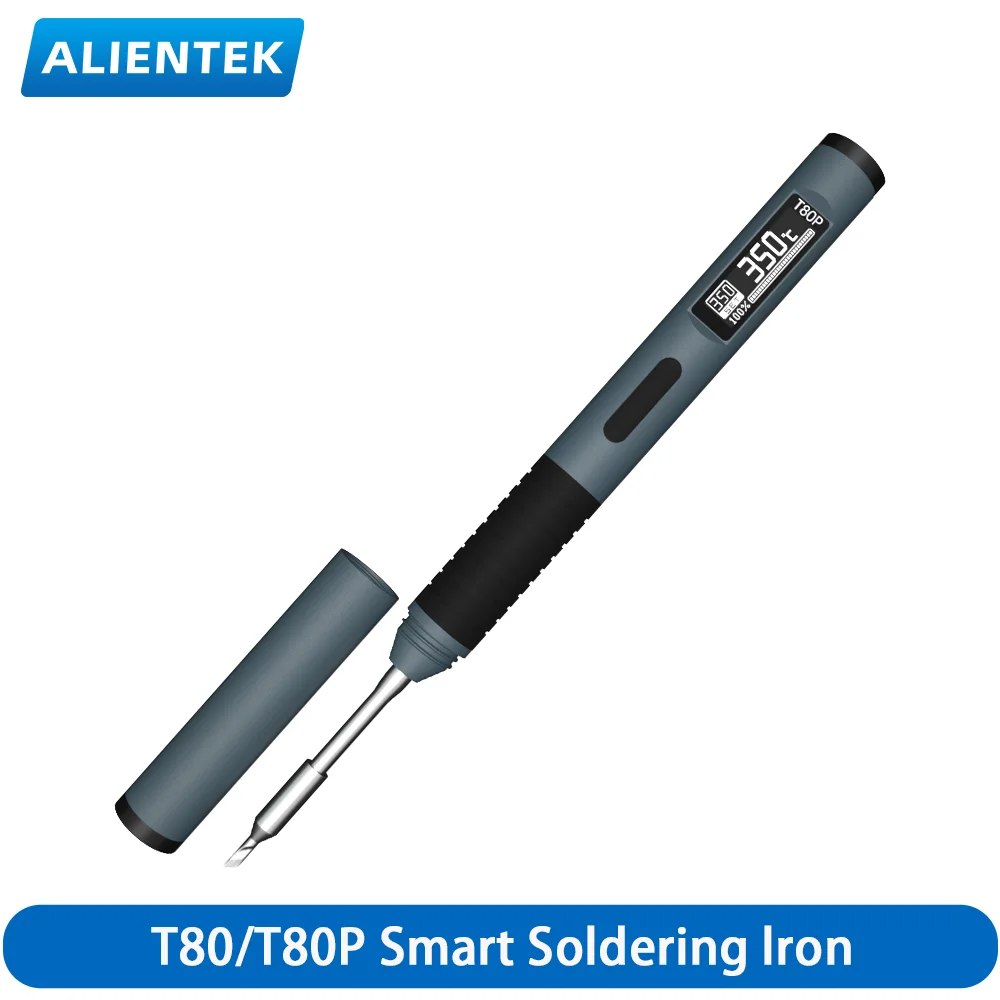 ALIENTEK T80 T80P Smart Soldering Iron 100W QC Adjustable Constant Temperature Portable Electric Welding Repair Tools