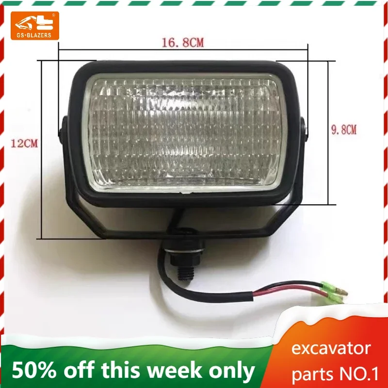 

For Kobelco Komatsu Hitachi Cat Sumitomo Doosan Excavator Headlights Work Lights Toolbox Lights Headarm Lights Lighting