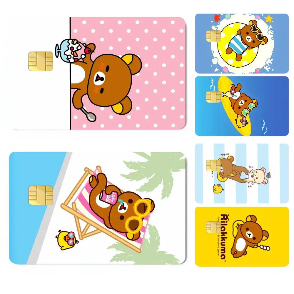 Funny Rilakkuma B-bear-r Credit Card HD Stickers Premium matte film effectively prevents fingerprints and daily abrasion.