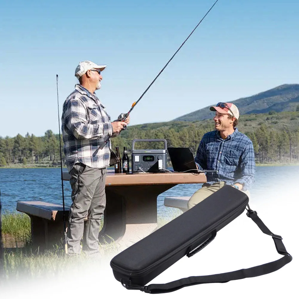 حقيبة الصيد المحمولة مع حزام الكتف الصيد رود السفر حمل حقيبة إيفا للصدمات قصبة صيد خشبية حقيبة التخزين لأدوات الصيد