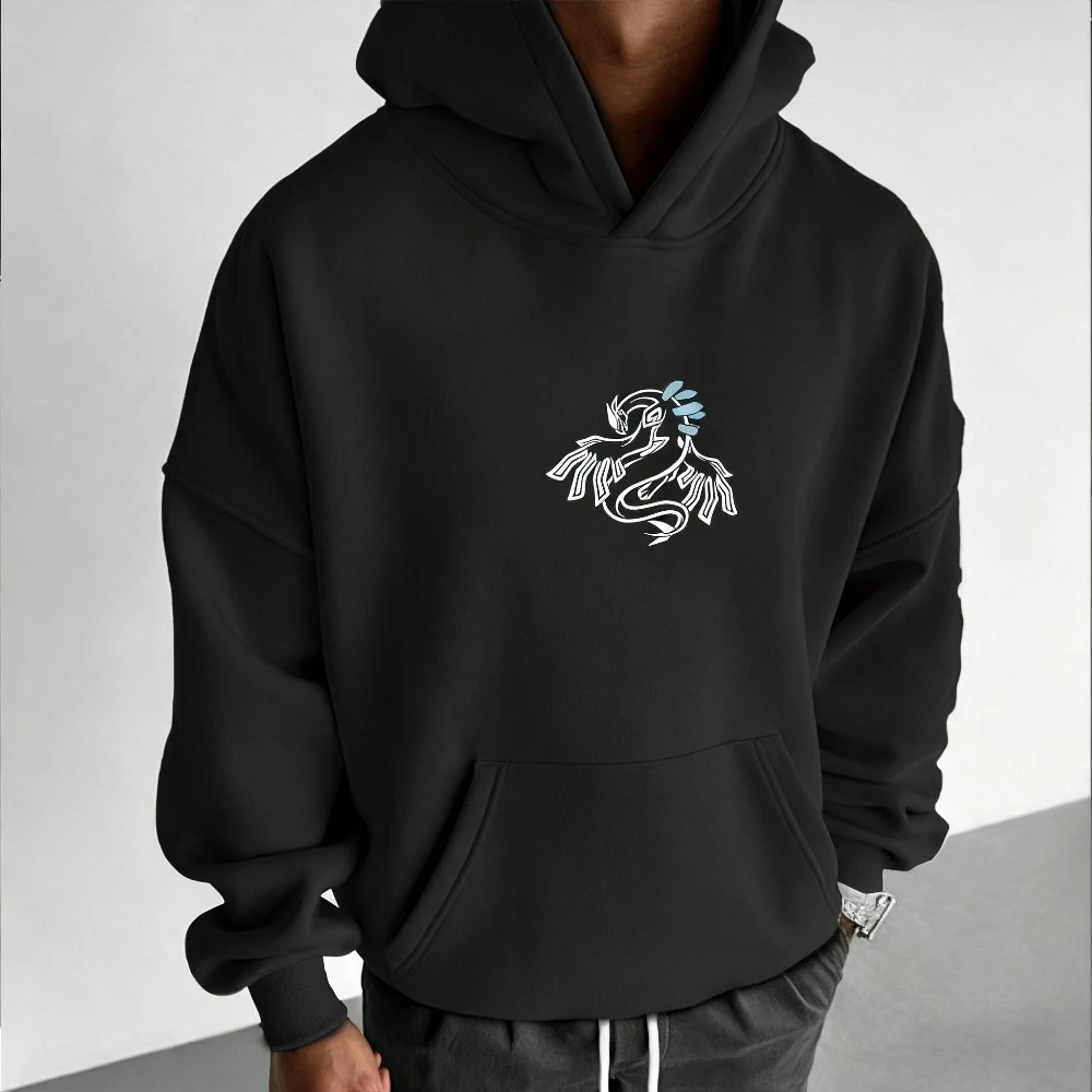 Pokémon Lugia Genuine Anime Printed Men's Pullover 2025 Autumn/Winter New Loose Casual American Hip Hop Parent-child Sweater Top