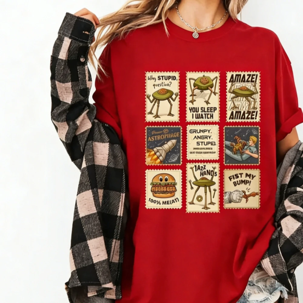 Camiseta Amaze Tee Project Hail Mary inspirada en Rocky, camiseta de regalo para amantes de las novelas de ciencia ficción, camiseta con diseño de sello Retro, Tops informales para mujer