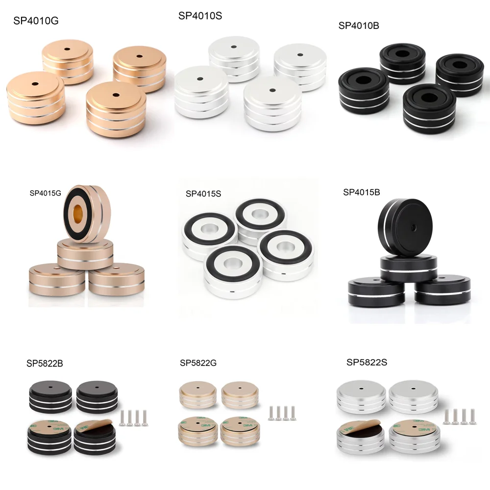 

4pcs High Quality SP Series HiFi AMP Speaker Aluminum Isolation Feet Pad Gold Silver Black DAC Feet Pad
