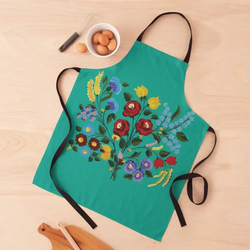 Hungarian Treasures Green Dream Apron Women Kitchen chefs Apron