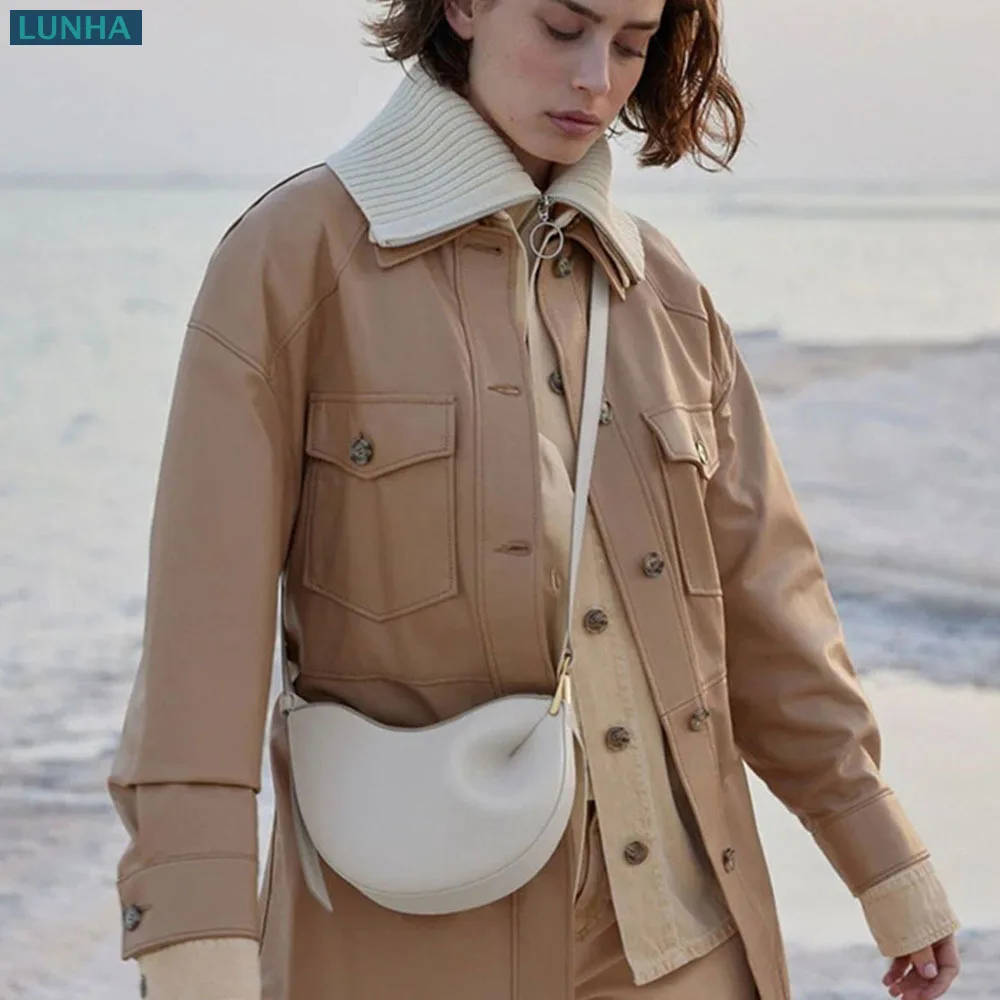 

Women's Fashion Crossbody Bag Pea Shaped Sling Bag Leather Shoulder Bags Luxury Designer Style