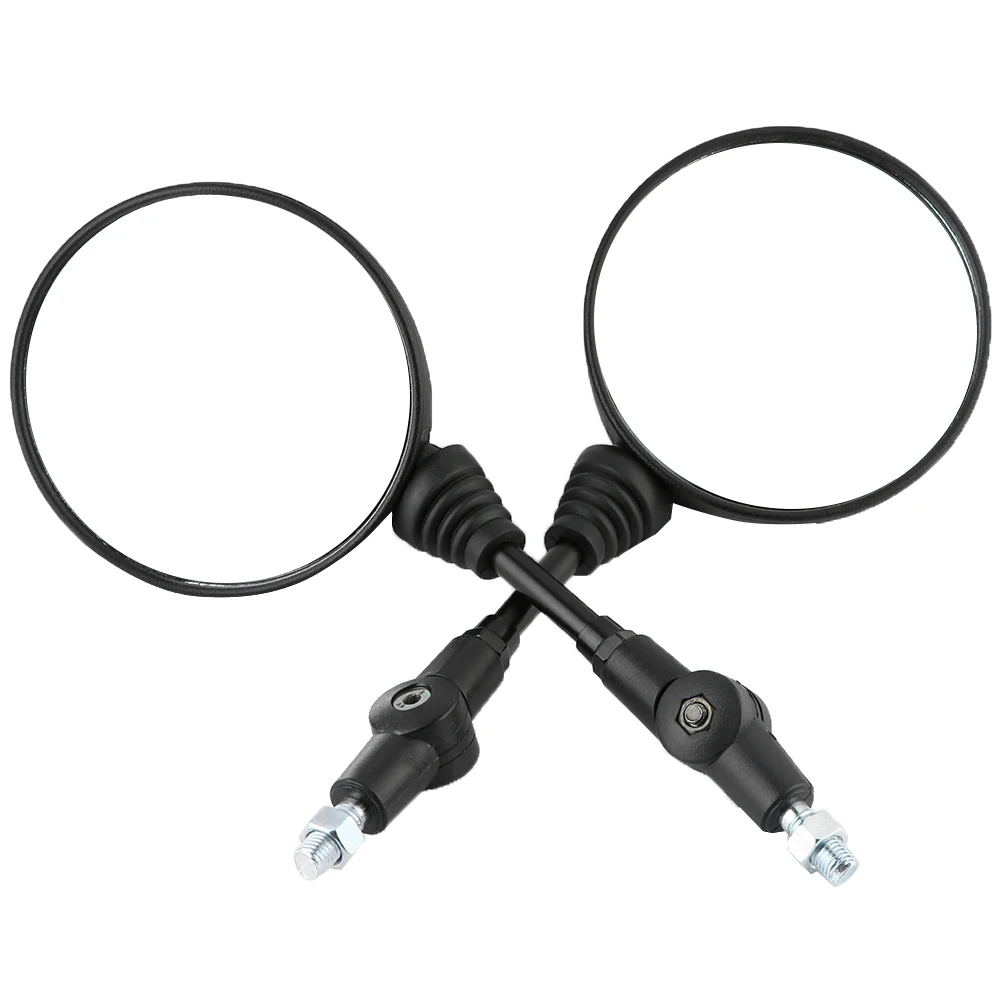 2Pcs Motorcycle Modified Folding Rearview Mirror Round Side Mirrors for Kawasaki KLX250 KL250 Motorcycle Rearview Mirror