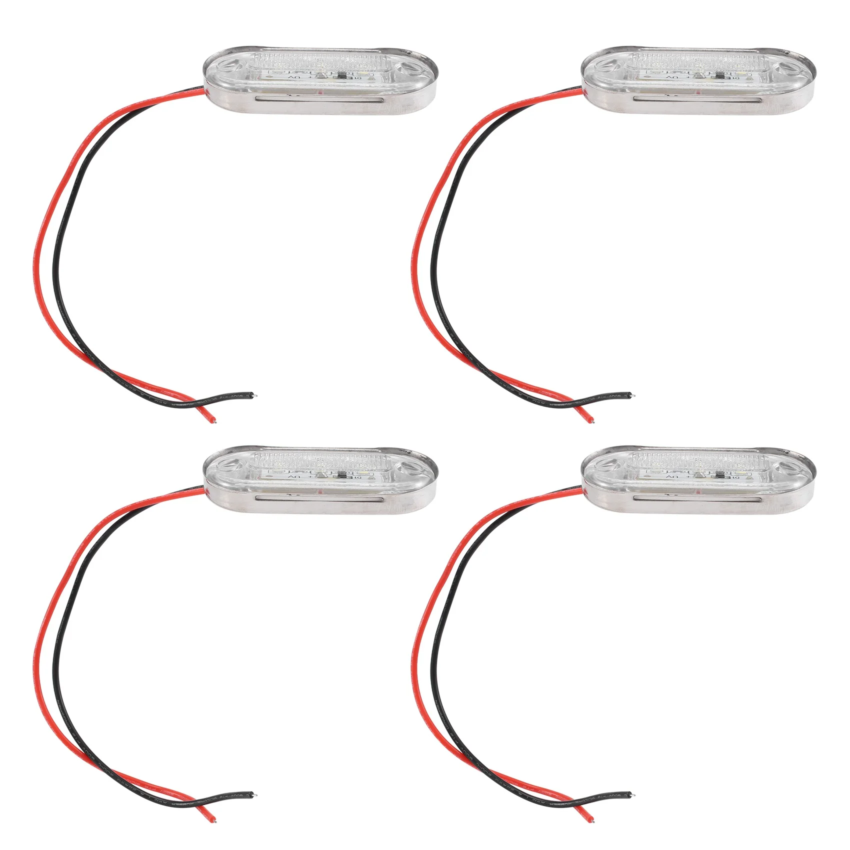 4Pcs 12V Boat Marine Signal Lamp Clear Grade Waterproof LED Courtesy Lights Stair Deck White