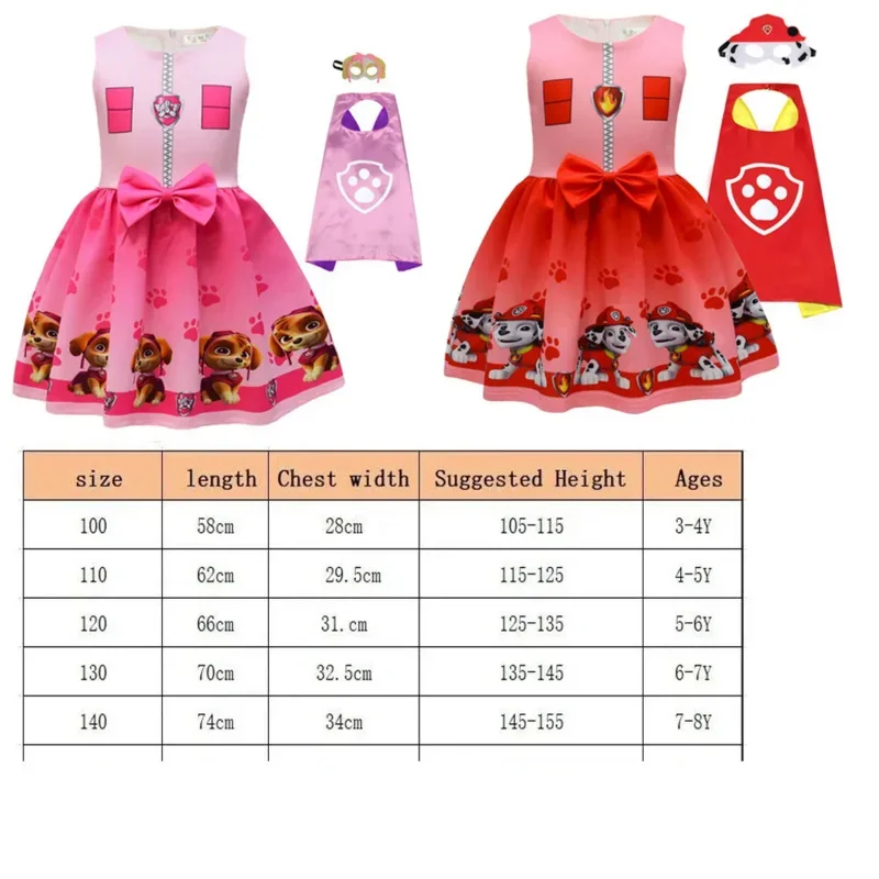 2025 New Mascot Chase Sky Dog Halloween Kids Clothing Carnival Party Marshall Zuma Skye Boys Girls Cosplay Clothes Children b AA