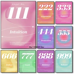 Gradient Aura Angel Number 555 Spiritual Poster Wall Art Canvas Print Painting Nordic Trendy Dorm Wall Art Decoration Painting