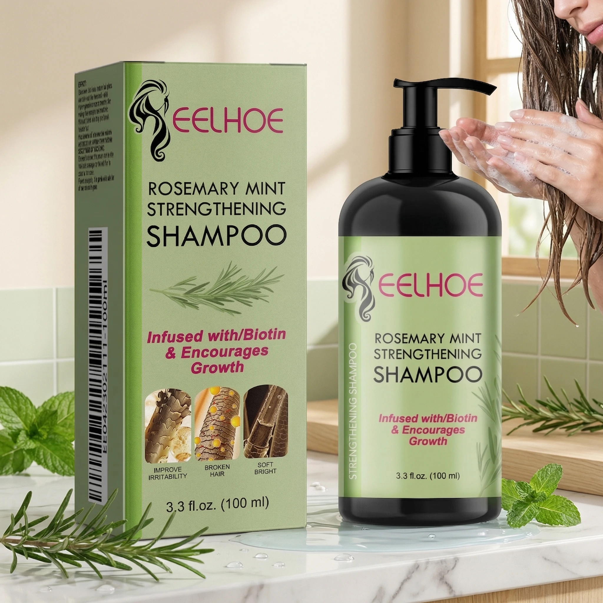 

100ML Hair Cleaning Shampoo Gentle Remove Hair Dirts Strengthen Roots Nourishing Scalp Volumizing Thickening Hairline Cleaner