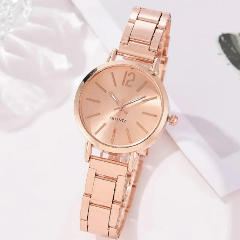 Luxury Women Watches Elegant Ladies Stainless Steel Wrist Watches Female Clock Gift Quartz Round Wristwatches Relojes Para Damas