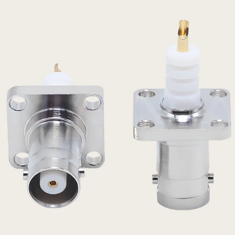 2pcs MHV3000V female 4-hole flange chassis fixed BNC high-voltage 3000V MHV female connector