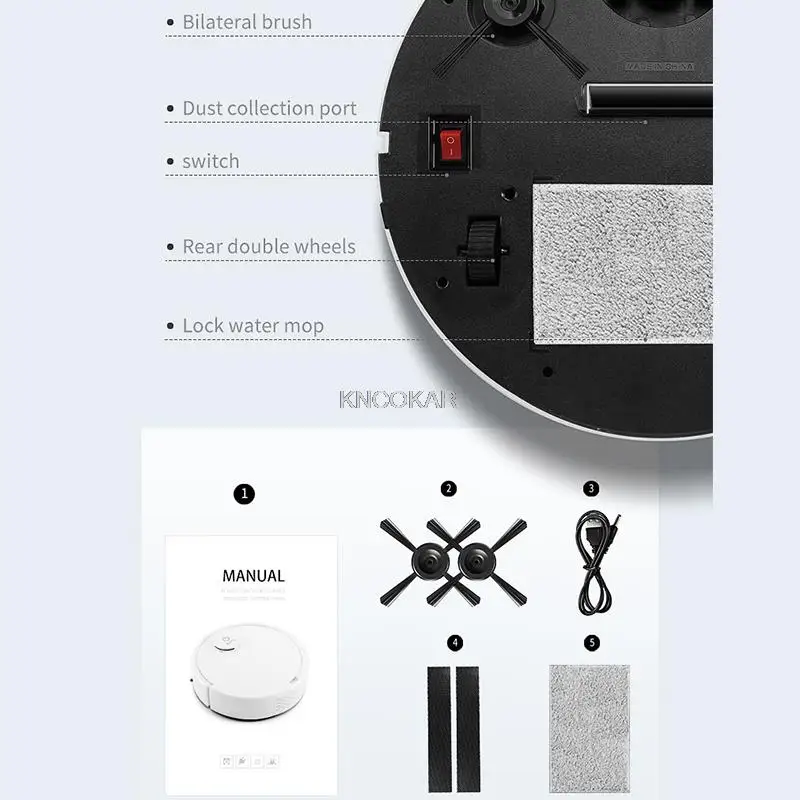 ES06 Robot Vacuum Cleaner Smart Vaccum Cleaner for Home Bluetooth Phone App Control Automatic Dust Removal Cleaning Sweeper