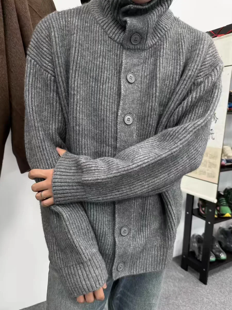 

Мужской флисовый пуловер с меховым воротником на молнии, теплый, для зимы, горного отдыха, в норвежском стиле, из чистой ткани, свободного кроя