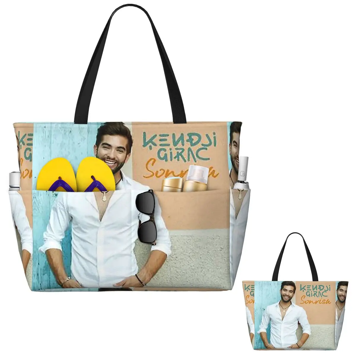 

Kendji Girac Gitano (1) Beach Tote Bag Sport Gym Yoga Duffle Large Tote Bag Women Travel Bag Fitness bag