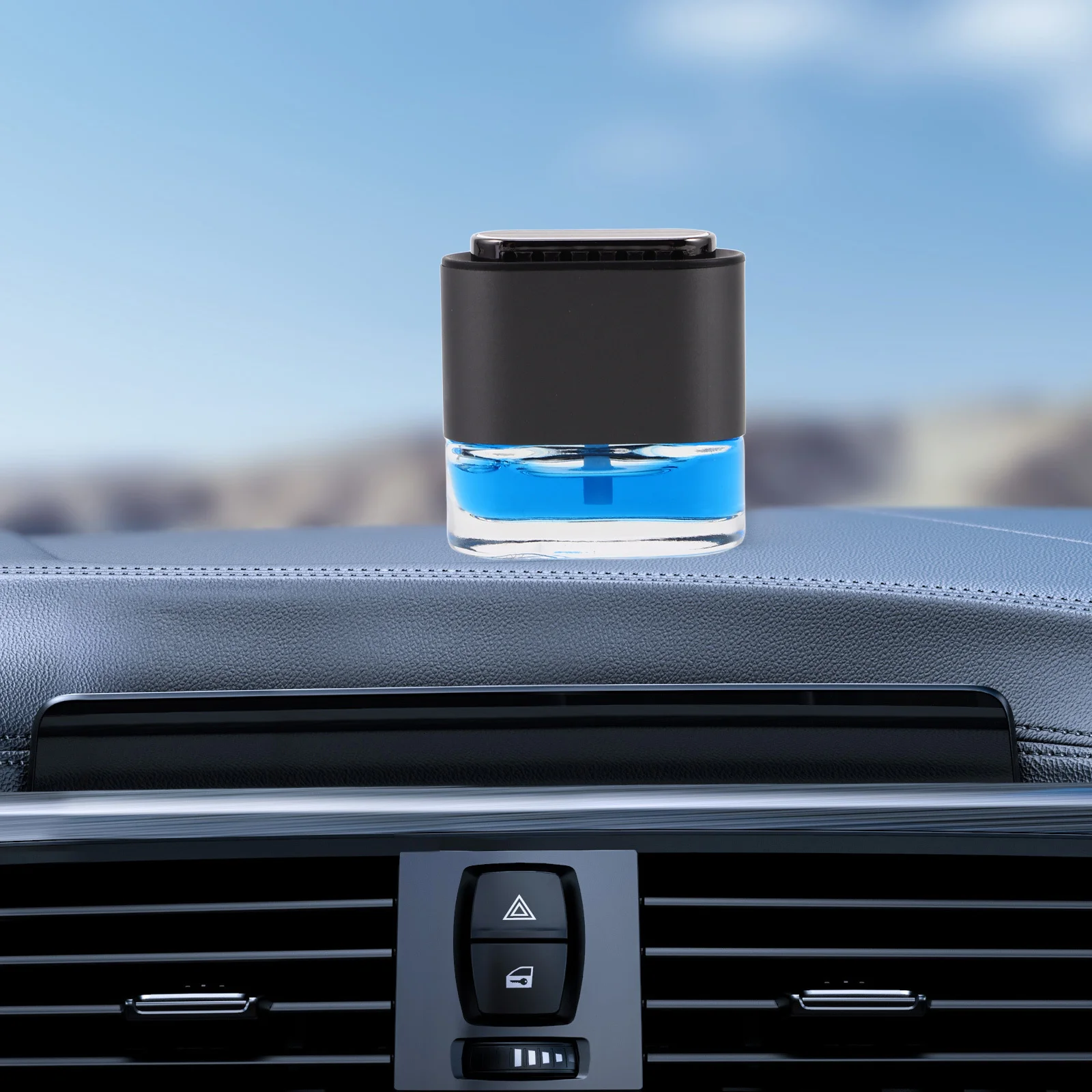 

Car Air Freshener Vent Clip Grey Aluminum Alloy Durable Floral Fragrance Long Lasting Car Essential Oil Diffuser