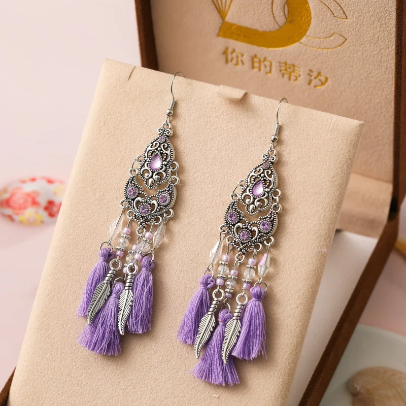 11 + 1 لون أقراط جديدة مهدب الراقية 2025 أقراط عرقية بالجملة أقراط متعددة الطبقات