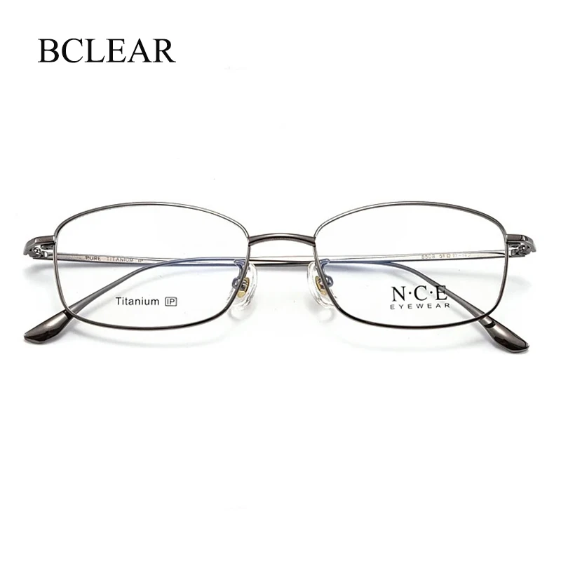 BCLEAR Pure Titanium Glasses Frame Men Women Square Eyewear 2024 New Male Classic Full Rim Eyeglasses Frames Slim Ultra-light