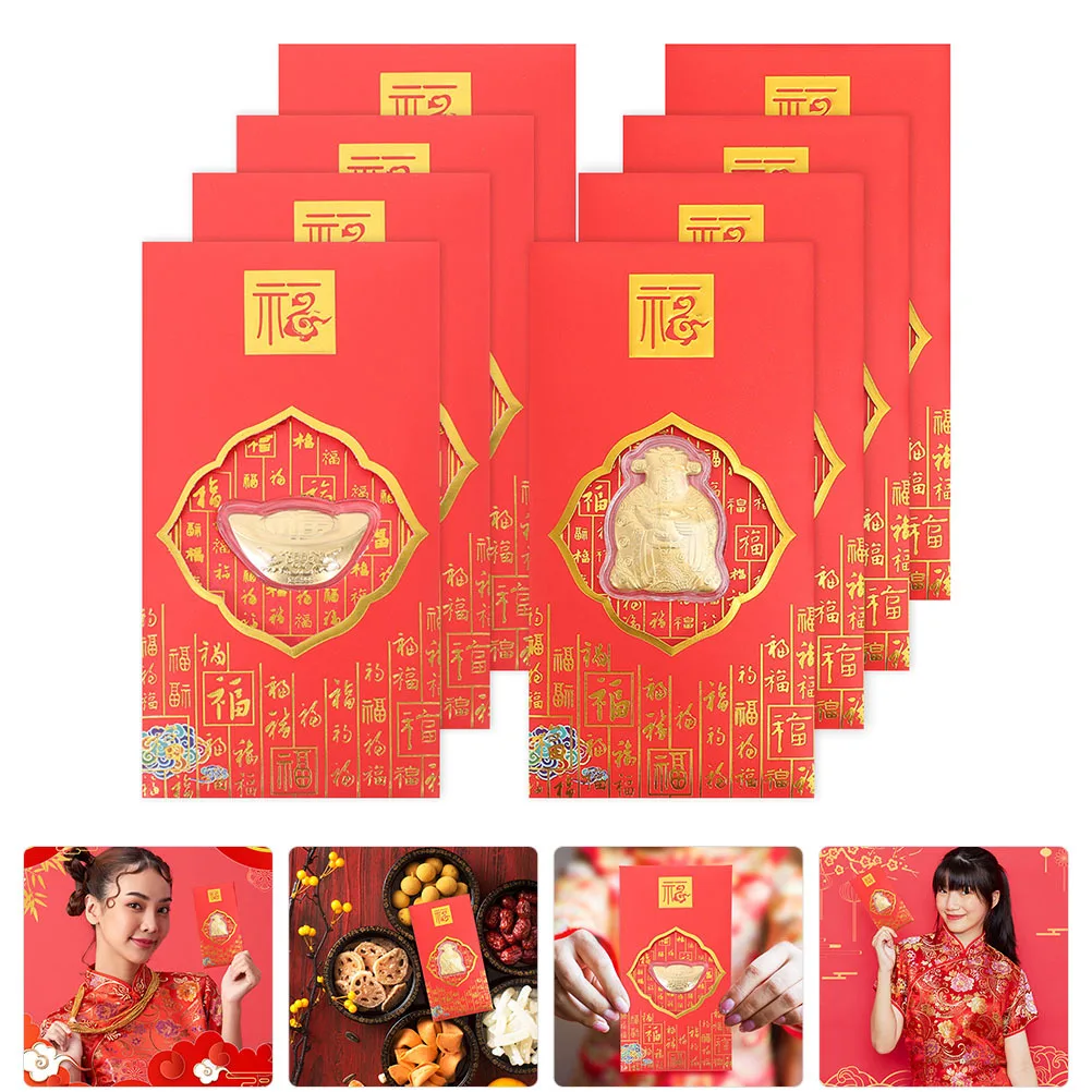 

8Pcs Rabbit Year Red Envelopes Packets Money Bags New Year Gift Pouches Spring Festival Cash Gift Packet