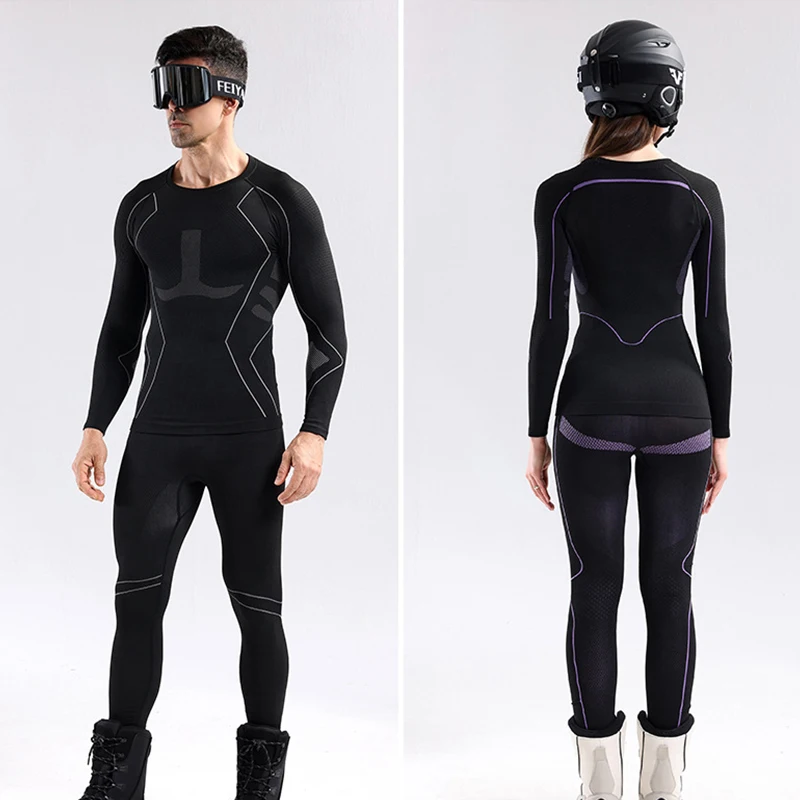 Winter Thermal Base Layer Set for Skiing Men & Women's Quick-Dry Compression Wear Moisture-Wicking Warm Cycling Sport Underwear