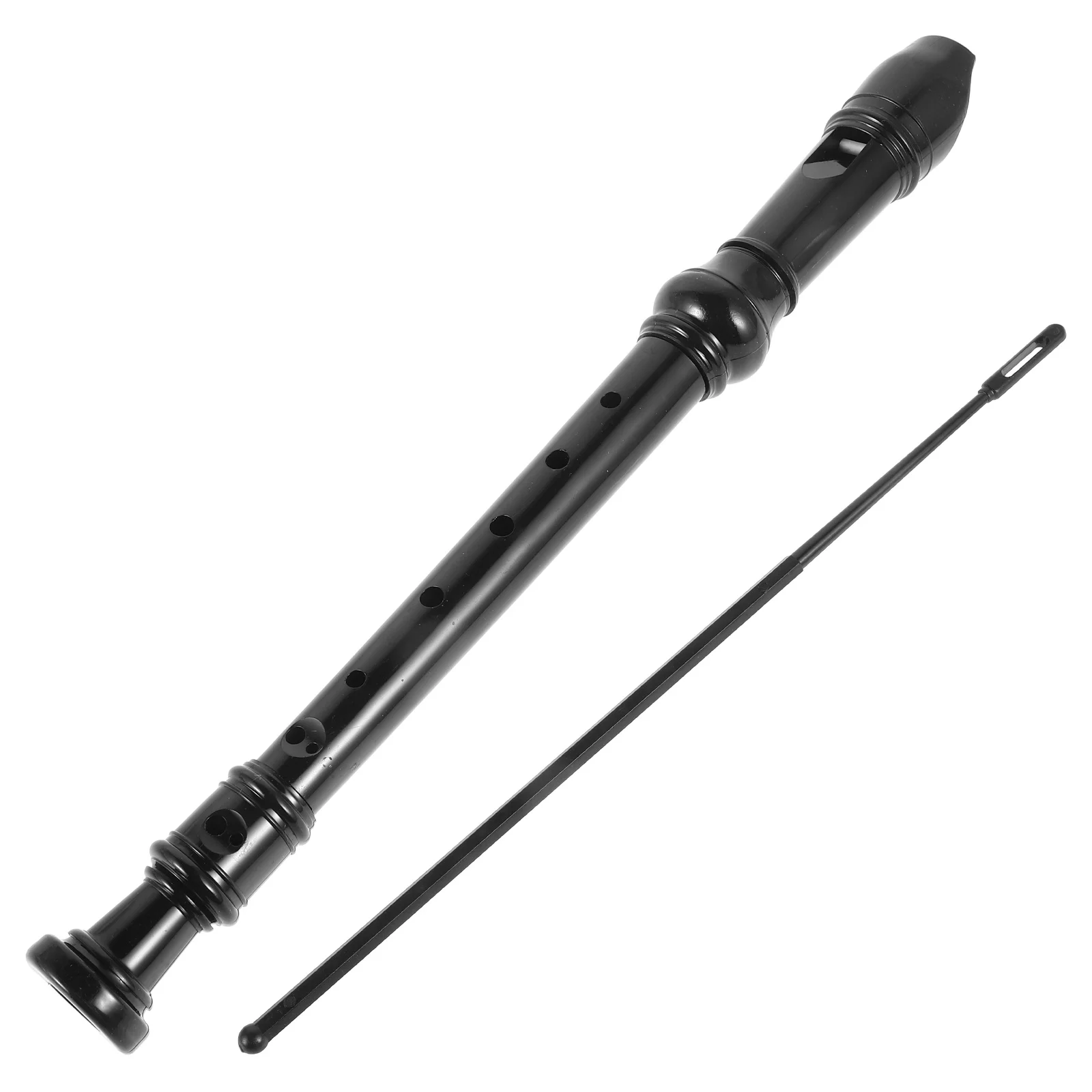 

8 Holes Soprano Recorder ABS Transparent Black Modern Design Ideal for Kids Beginners Classroom Personal Practice