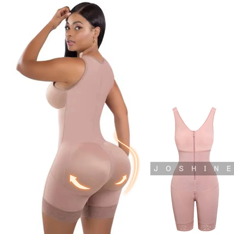 Fajas Women Butt Lifter Zipper Shapewear Full Body Shaper Tummy Control Corset Thigh Reductive Slimming Colombian Girdles Shaper