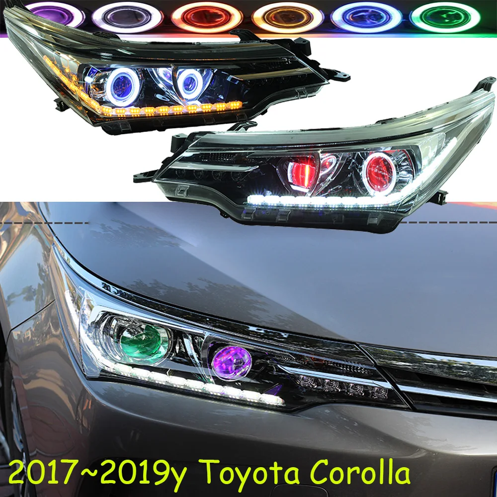 car bumper head light for Toyota Corolla Headlight altis 2017~2019y LED DRL hid bulb Bi Xenon corolla fog light