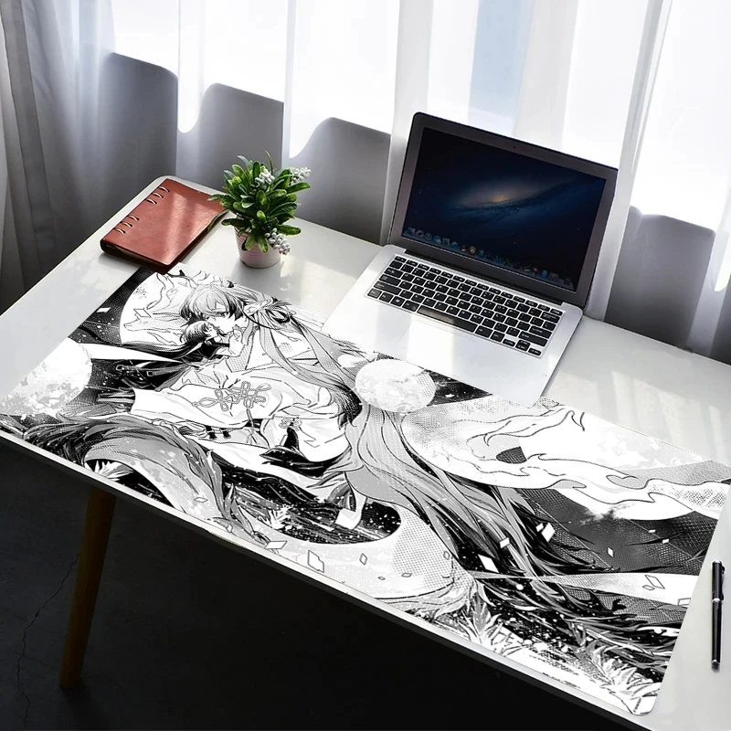 

Gaming Mouse Pad Classic Design Non-slip Rubber Sewn Edge Desk Mat Keyboard Pad Arknights Shu Gamers And Office Work Mousepad