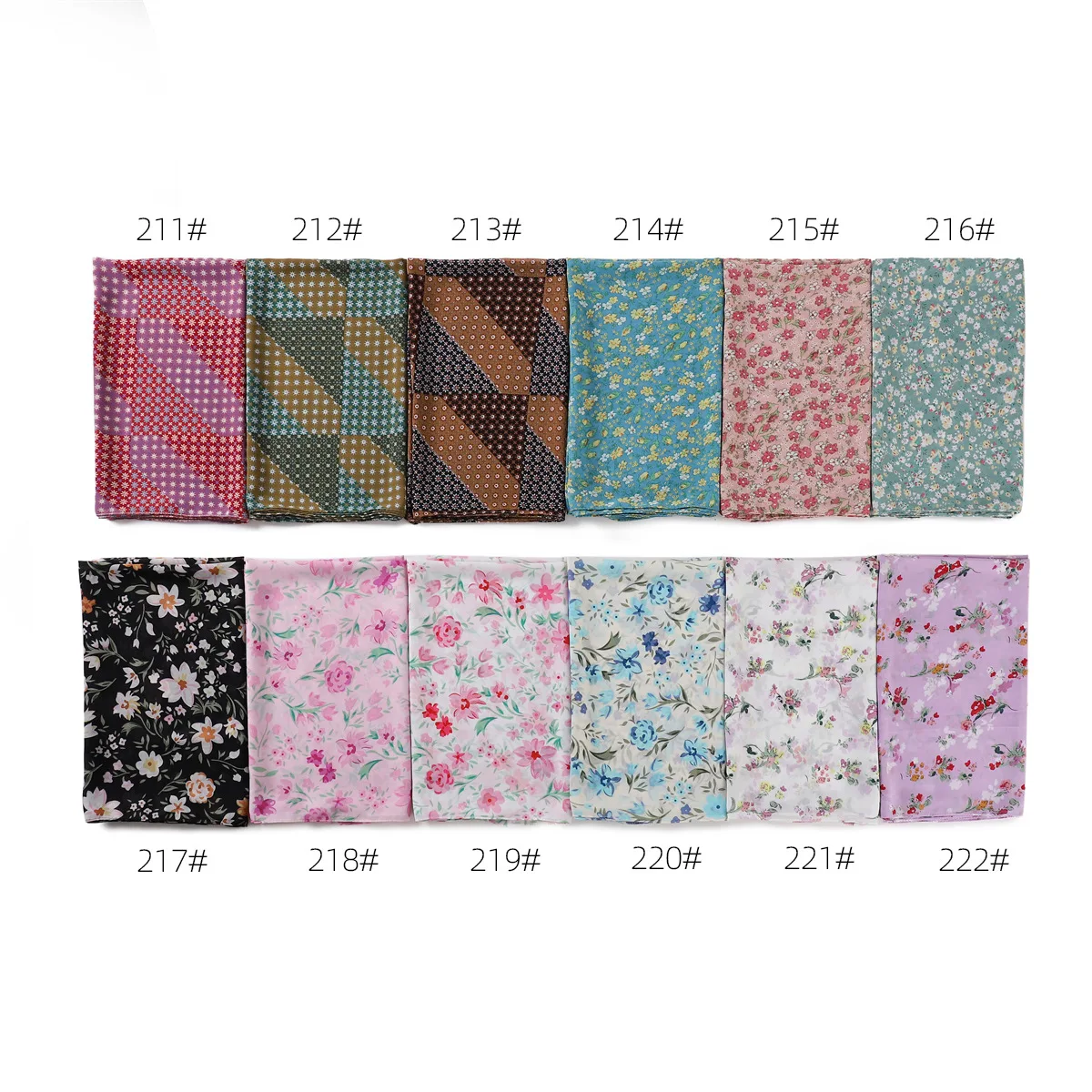 2024 New Style Flower Printed Chiffon Scarf Fashion Moslim Hijap Summer Beautiful Floral Long Bandana Turkiye Headscarf Wraps