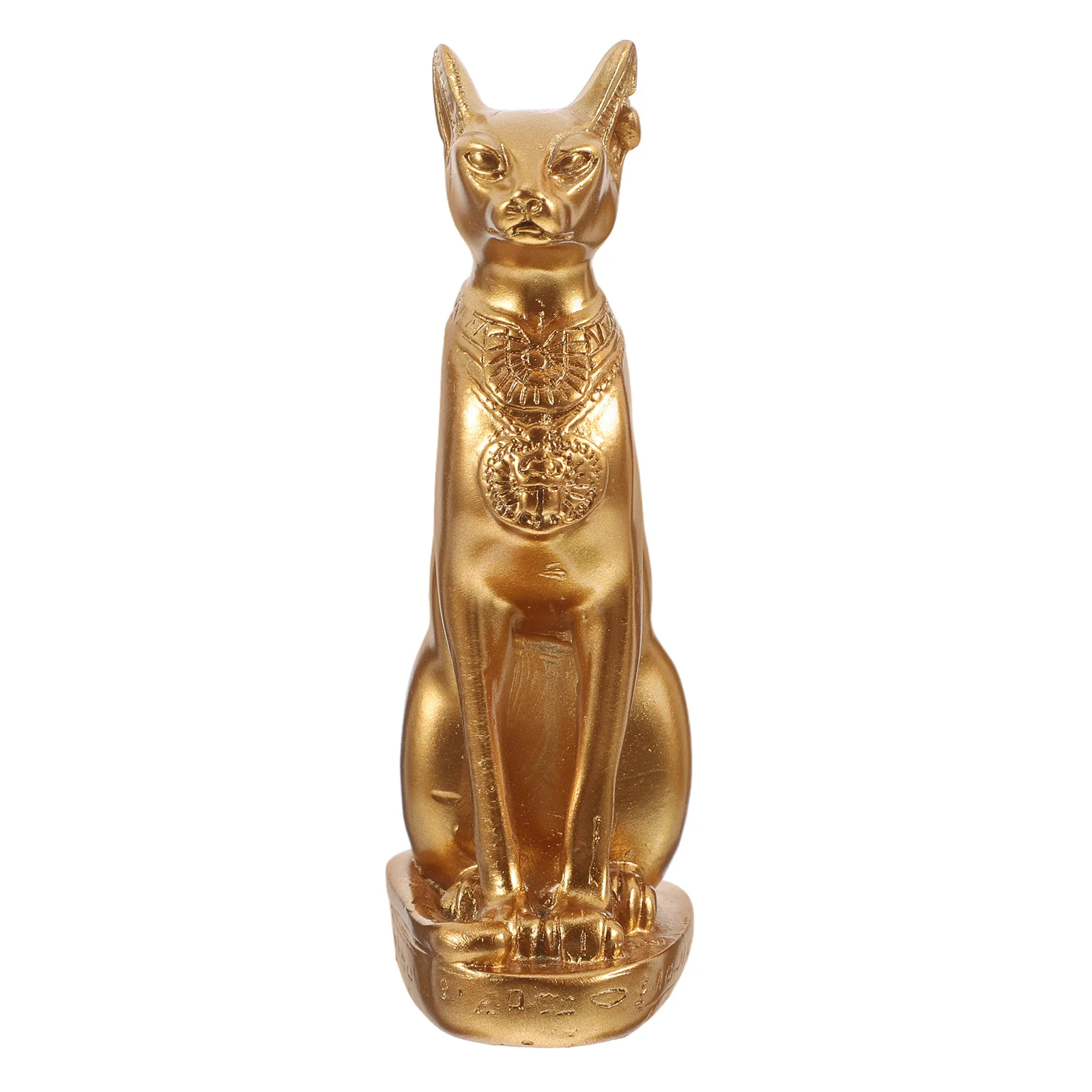 Collection Egyptian Cat God Gold Decor Sculpture Resin Goddess Statue Sand Table Adornment