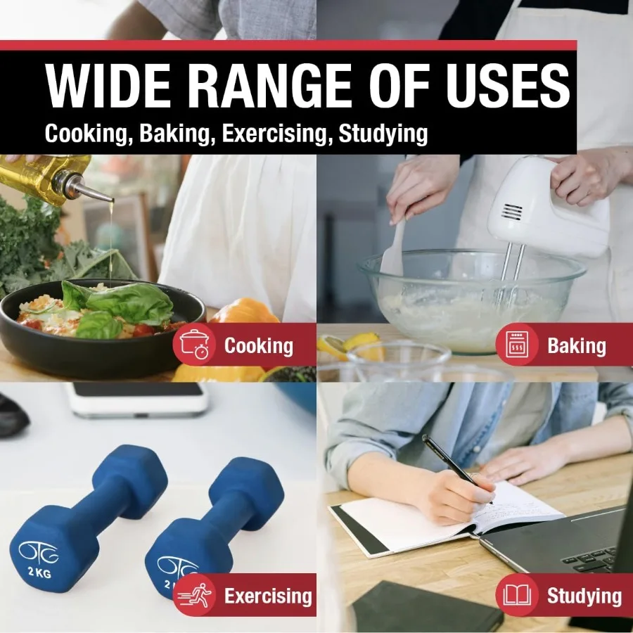 مؤقت أرقام كبير جدًا لخبز الدفعات مع عد تنازلي لمدة 100 دقيقة ووظيفة العد التنازلي وشاشة كبيرة في الدقائق والثواني بصوت عال أ