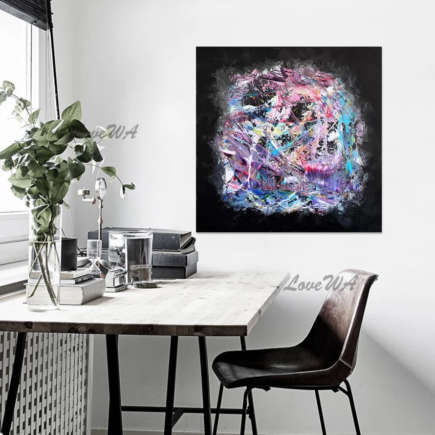 

Красочный акриловый дизайн, художественные настенные картины, холст, безрамное, ручная работа, абстрактная картина, оптовая продажа, Новое поступление, предметы украшения