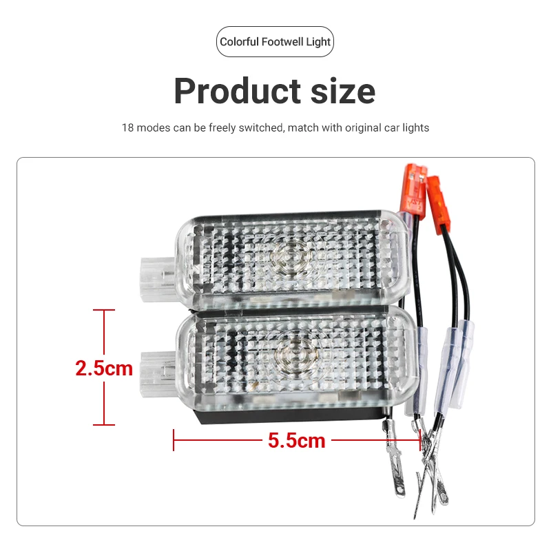 Car Footwell Lamps For Skoda Octavia 3 A7 MK3 5E 2015 2016 2017 2018 2019 2020 Atmosphere Decoration Lights Interior Accessories view 4